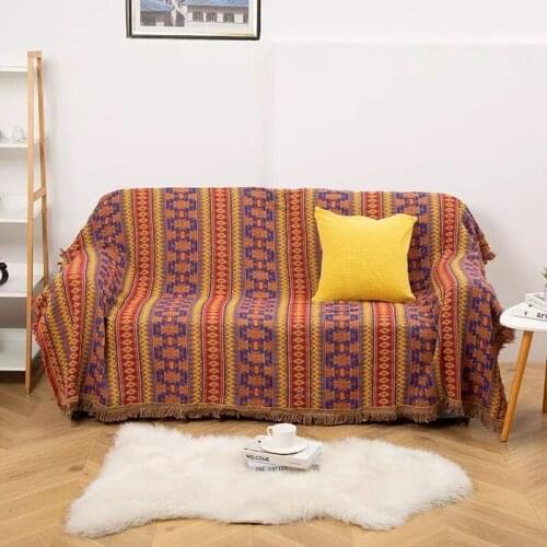 Boho Knitted Chair Sofa Cover Towel Soft Throw Blanket Lace SlipCover Luxury Decor For Bed Bedspread Outdoor Beach Sandy Carpet