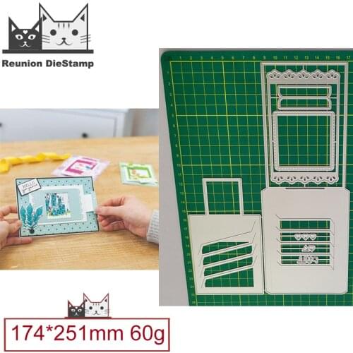 Cut Die Pull Card Agency Card Metal Cutting Dies Scrapbooking Steel Craft Die Cut Embossing Paper Cards Stencils