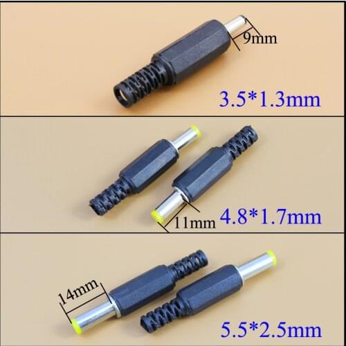 YuXi 3.5*1.3mm /4.8x1.7mm /5.5*2.5mm DC Power Male Tip Plug Connector for HP For asus for lenovo Compaq Laptop Adapter 4.8 1.7