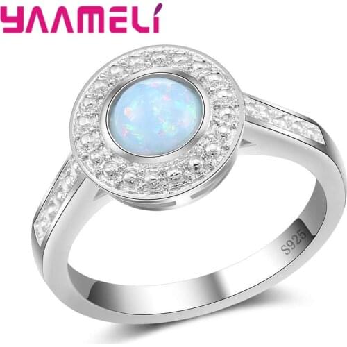 Nobby Women Jewelry Opals Stone Rings For Wedding/Engagement Fashion 925 Sterling Silver Rings Free Fast Shipping