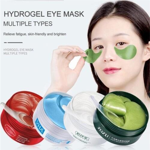 Zozu/VHA Avocado Eye Patches Crystal Collagen Gel Sleep Mask Skin Care Remove Dark Circles Moisturize Eye Masks Korean Cosmetics