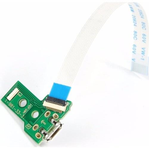 1PC Controller USB Charging Port Socket Board + 12/14 Pin Handle Line Flex Cable Connector For PS4 Dualshock 4