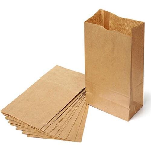 10Pcs Brown Kraft Paper Bags Kraft Brown Gift Delicious Envelope Bag Wedding Party Cookies Wrap Treat Brown Paper Bag