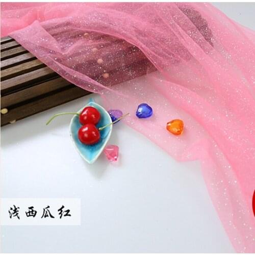 150cm*100cm Blingbling Organza Transparent Fabric for Stage Wedding photo Background Cloth Decoration Party Dance Dress Diy