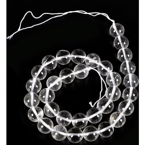 White round transparent pearl and Glass Crystal gem Satiation loose beads tall clean and beautiful