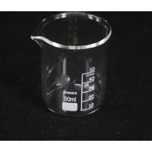 50ML Low Form Glass Beaker Chemistry Experiment Labware For School Laboratory Equipment