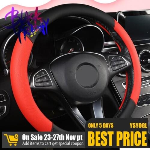 6 Colors Car Steering Wheel Cover for Women Girl Men Breathable Braid On The Steering Wheel Volante Universal Auto Car Styling