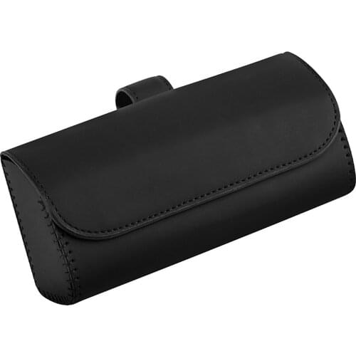 Automotive Space Saving Interior Car Glasses Holder PU Leather Storage Case Sun Visor Accessories Practical Universal Dustproof
