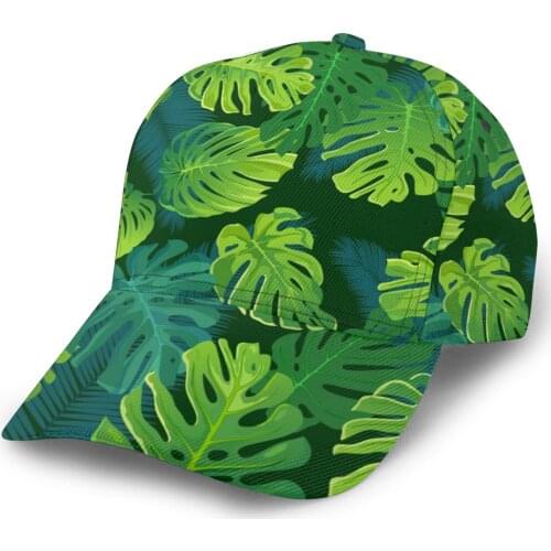 CINESSD Tropical Palm Monstera Leaves Jungle Leaf Baseball Cap Fashion Men Hat Cap Summer Dad Hat Male Sports Hat