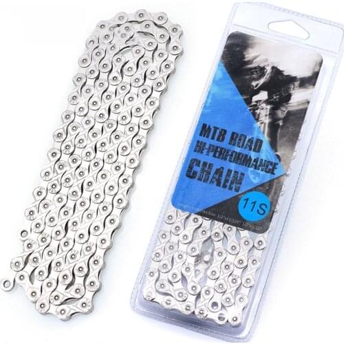 Bicycle Chain Mountain Bike Chain 6 7 8 /9/ 10/ 11 Speeds Mountain Cycle Fully Electroplated Silver Chain For Road Bike Parts