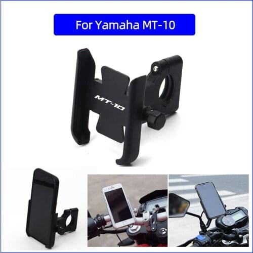 For Yamaha MT10 MT-10 Motorcycle CNC Aluminum Mobile Phone Holder GPS Navigator Rearview Mirror Handlebar Bracket Accessories