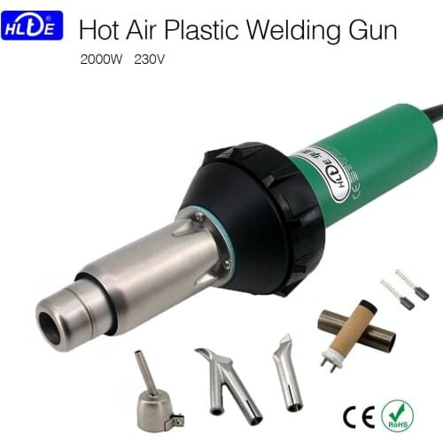 HLTE 230V 2000W Plastic Hot Air Welding Gun Heat Gun Welding Machine for PVC Vinyl Floor, PP, PE Water Tank Geomembrane