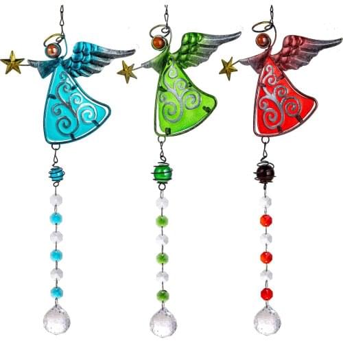 Crystal Rainbow Maker Angel Garden Window Pendant Car Patio Gifts