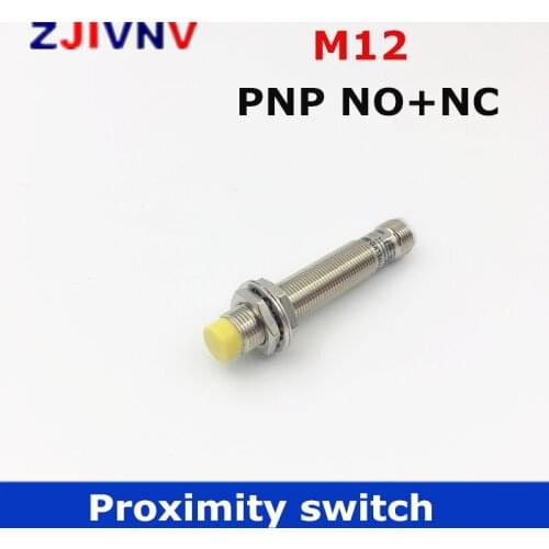 M12 connector type proximity inductive sensor PNP NO+NC proximity switch DC 4 wires normally open and close r5pcs/lot