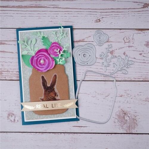 InLoveArts Craft Flower Potted Plant Metal Cutting Dies Cut Die Mold Scrapbook Paper Craft Knife Mould Blade Punch Stencils Dies