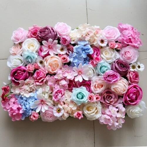 Artificial Flower Wall Rose Hydrangea Ins Simulation Flower Silk Flower Wedding Decoration Home Christmas Babyshower Decor