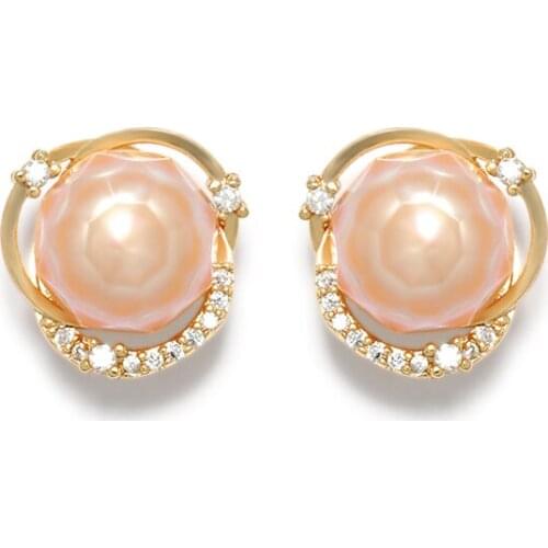 Kfvanfi 2021 new simple geometric earrings fashion temperament sweet natural pearl flower earrings female jewelry party gift