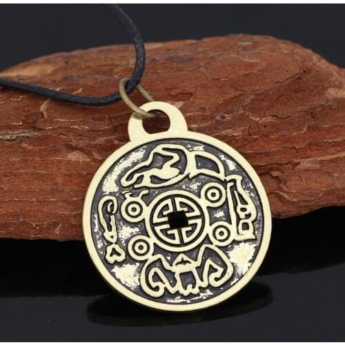 Classic Necklace The Properties of Feng Shui Money Amulet Necklace Vintage Style Jewelry Gift for Men Women Ancient Copper Coin
