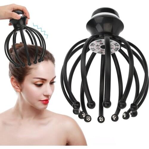 Head Vibration Massager Scalp Massage Relaxation 12-claw Electric Head Massager Octopus Scalp Point Massager