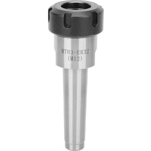 MTB3-ER32 M12 CNC Milling Tool Holder Collet Chuck Morse Taper Shank Flat Tail Lathe Accessory