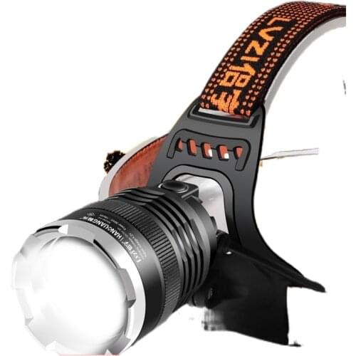 The head-mounted headlight glare charging bright fishing Yediao dedicated long life lithium battery miner Household
