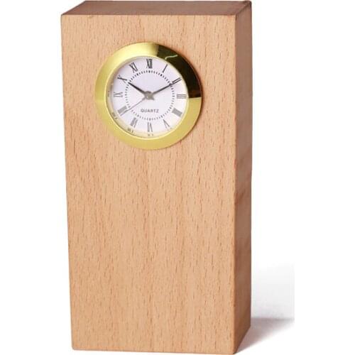 Antique style desktop clocks with needle wood square shape no calendars
