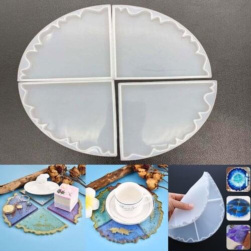 NOT AS LONG diy Crystal Epoxy Mould Wave Coaster Mould Mirror Resin Pendant Pendant Swing Table Creative Handmade HomeFurnishing