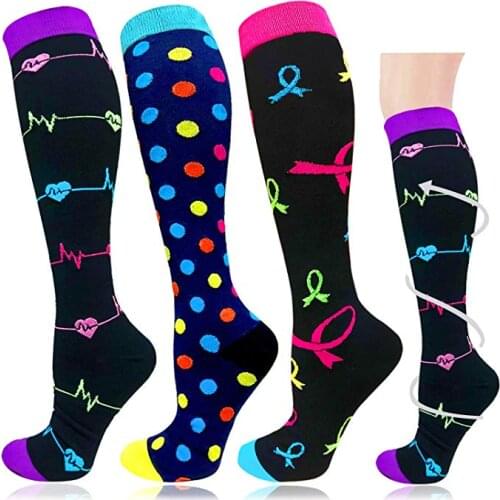 Quality Professional Cycling Outdoor Racing Socks Men Women 15-30 MmHg Road Bike Bicycle Socks Compression Sport Socks
