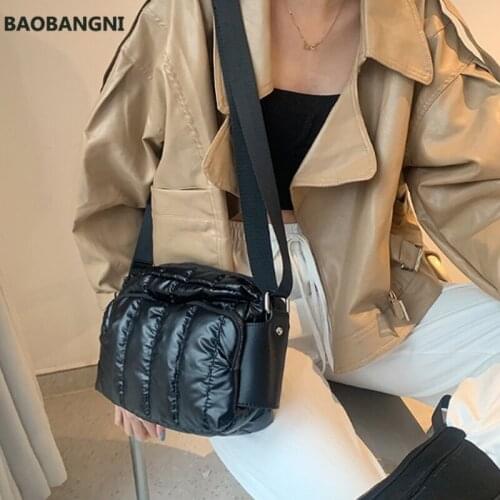 New Down Shoulder Bag Simple And Versatile Waterproof Small Square Bag Leisure Crossbody Bag