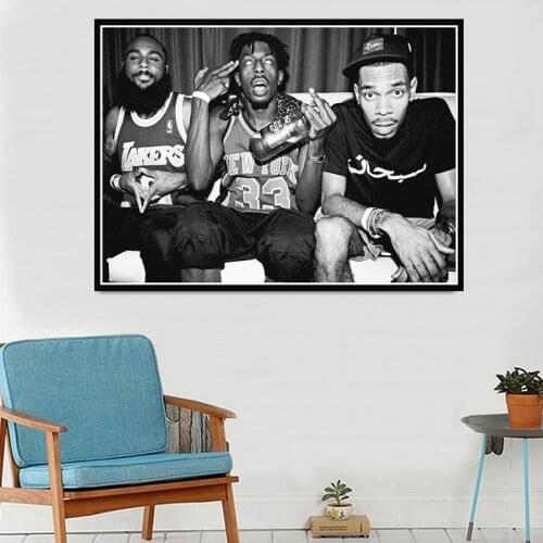 New Flatbush Zombies Rap Music Stars Singer Fashion Canvas Poster Prints Oil Painting Art Wall Pictures Living Room Home Decor