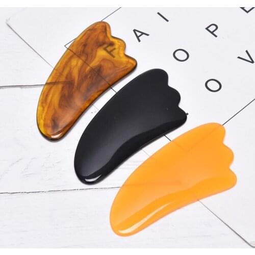 New Natural Resin Gua Sha Board Acupuncture Massage Face Lifting Stone Guasha Scraping Facial Massage Beauty Care Scraping Tool