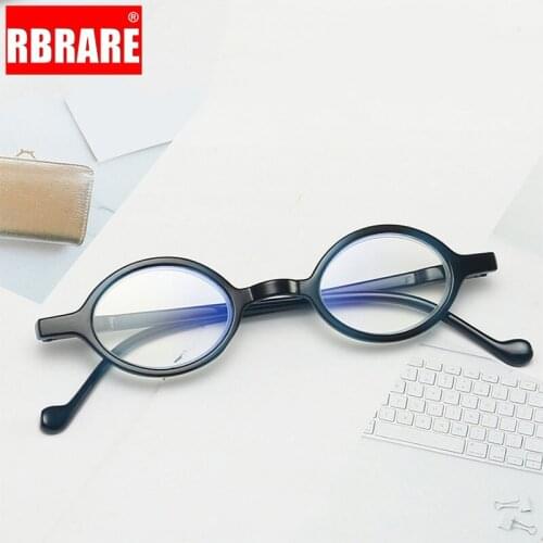RBRARE Portable Reader Reading Glasses Anti-blue Light Fashion Round Ultra-light Plastic Frame Reading Glasses Gafas Para Leer