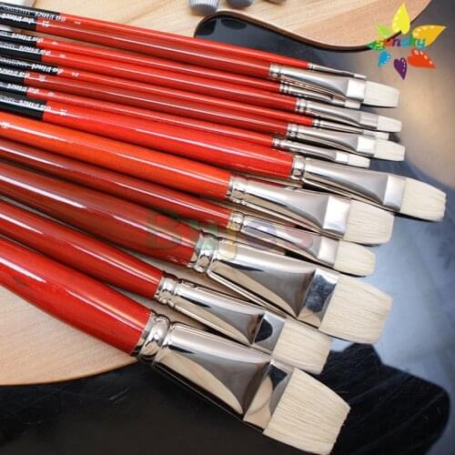 Original Germany da vinci MAESTRO2 7123 Bristle hair Rough and Hard Flat head Oil painting brush Professional art supplies