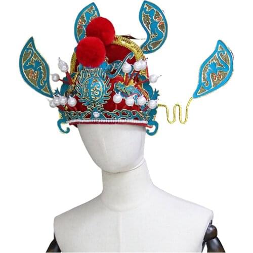 Beijing Opera Zhong Kui married younger sister judge hat stage performance headdress Yan Wangmao zhongkuijiamei stage headwear