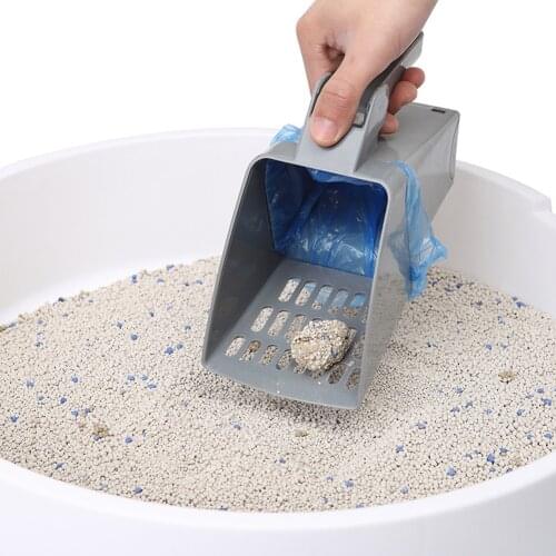 Pet Cat Litter Scooper Cat Litter Sifter Scoop System Kitten Litter Scooper With Waste Bags Litter Pet Cat Cleaning Supplies