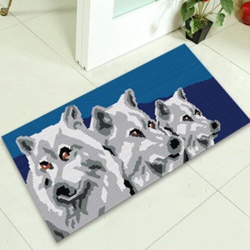 Cushion Latch Hook Rectangular Carpet Embroidery for Needlework Crocheting Embroidery Latch Hook Cushion Embroidery Carpet