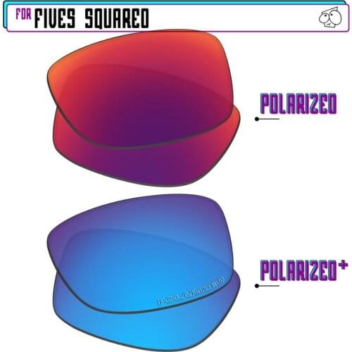 EZReplace Polarized Replacement Lenses for - Oakley Fives Squared Sunglasses - BlueP Plus-MidnightP