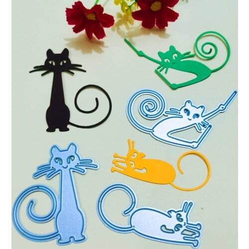 Three kinds of cats Metal Cutting Dies for DIY Scrapbooking Album Paper Cards Decorative Crafts Embossing Die Cuts