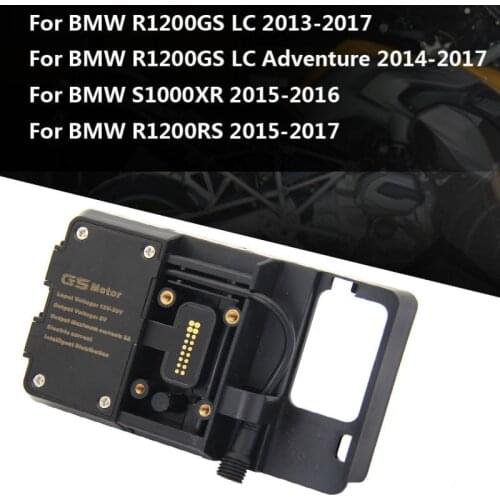 Motorcycle USB Charger Mobile Phone Holder Stand Bracket for BMW R1200GS LC&Adventure 2014 2015 2016 2017 for S1000XR R1200RS