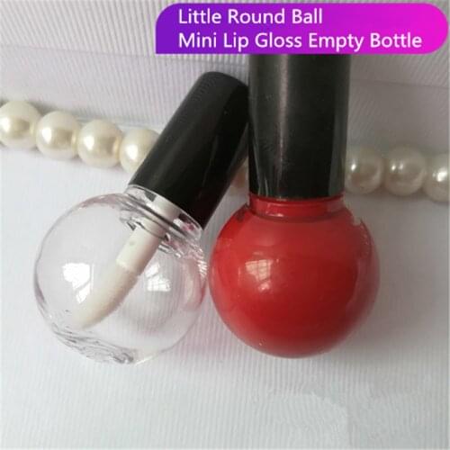 Little Cute Ball Mini lip Gloss Empty tube Lip Glaze VE Lipstick Plastic Bottle Cosmetic Package Material 5g