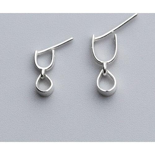 2pcs/lot 925 Sterling Silver Necklace Clasp Hooks Fit 5mm 6mm Width Pendant Connector Clip Clasps DIY Jewelry Making Accessories