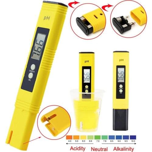 LCD Digital PH Meter EC Tester Pen Water Purity PPM Filter Hydroponic Portable for Aquarium Pool Wine Urine Accuracy 0.1 Monitor