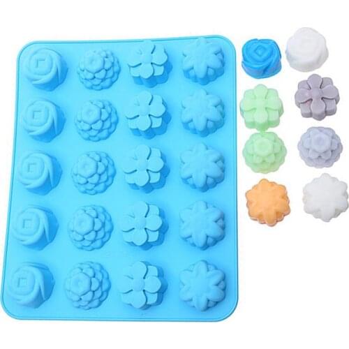 1 PCS Hot Sale Silicone Ice Cube Chocolate Cake Cookie Cupcake Soap Molds Mould Tool Flower D653