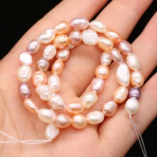 5/6/7/8/9mm Fine Natural Freshwater Pearl Beads Irregular Loose Hole Beads for Jewelry Making Women Necklace Bracelet