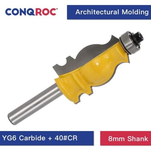 8mm Shank Woodworking Architectural Molding Router Bit Ogee Chisel Cutter Tool Carpenters Edge Cutter