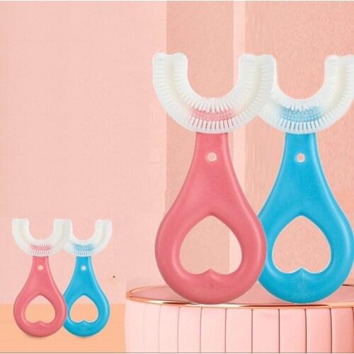 9cm Manual Silicone Baby Yoothbrushing Artifact U-Shaped Children Toothbrushes