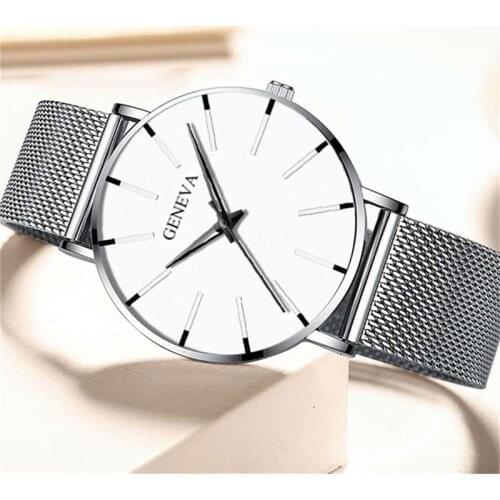 ANCHELOR Men's Watch With Leather Strap