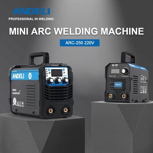 ANDELI 220V Portable Mini ARC Welding Machine ARC-250 IGBT DC Inverter ARC Welder MMA Welder Electric Welder Stick Welder