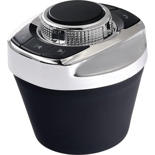 1 Set For Car Android Navigation Player Cup Shape Car Wireless Steering Wheel Control Button With LED Light 8-Key