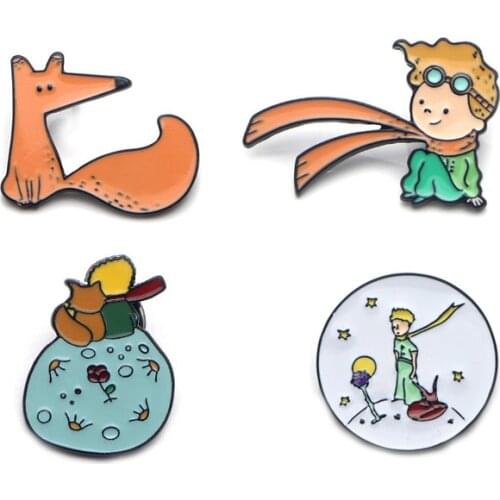 Homegaga Cartoon Princess Fox Metal Brooch Lapel Collar Pin Backpack Bag Badges T-shirt Skirt Brooches Fashion Jewelry D2400